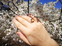 Chalice of Life - Mood Ring - 10 mm - Sterling Silver 925 (pure or gold plated) - AAA Crystal Quartz faceted