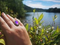 Royal Mood - Mood Ring - Adjustable - 18x13 mm - Stainless Steel