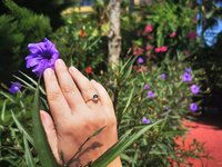 Blush of Attraction - Mood Ring - 6 mm - Gold Plated Sterling Silver 925 - AAA Crystal Quartz