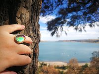 White Fire - Mood Ring - 20x15 mm - Sterling Silver 925 (pure or gold plated) - AAA Crystal Quartz