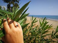 Duchess of the Golden Light - Mood Ring - 8 mm - Gold Plated Sterling Silver 925 - AAA Crystal Quartz