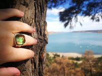 World of Mystery - Mood Ring - 15 mm - Sterling Silver 925 (pure or gold plated) - AAA Crystal Quartz