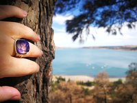World of Mystery - Mood Ring - 15 mm - Sterling Silver 925 (pure or gold plated) - AAA Crystal Quartz
