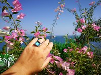 Northern Lights - Mood Ring - 15 mm - Sterling Silver 925 - AAA Crystal Quartz