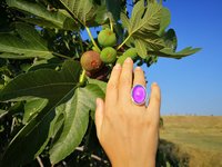 Silver Fountain of Youth - Mood Ring - 25x18 mm - Sterling Silver 925