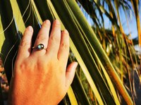 Light of Mystery - Mood Ring - 8 mm - Gold Plated Sterling Silver 925 - AAA Crystal Quartz