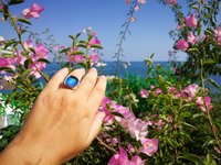 Northern Lights - Mood Ring - 15 mm - Sterling Silver 925 - AAA Crystal Quartz