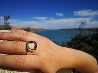 World of Mystery - Mood Ring - 15 mm - Sterling Silver 925 (pure or gold plated) - AAA Crystal Quartz