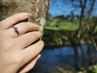 Little Angel - Mood Ring - 3 mm - AAA Crystal Quartz - Stainless Steel - High Quality