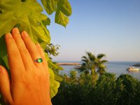 Blush of Attraction - Mood Ring - 6 mm - Sterling Silver 925 - AAA Crystal Quartz