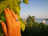 Blush of Attraction - Mood Ring - 6 mm - Sterling Silver 925 - AAA Crystal Quartz