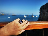 Northern Lights - Mood Ring - 15 mm - Sterling Silver 925 - AAA Crystal Quartz