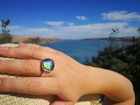 World of Mystery - Mood Ring - 15 mm - Sterling Silver 925 (pure or gold plated) - AAA Crystal Quartz