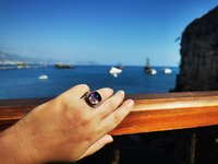 Northern Lights - Mood Ring - 15 mm - Sterling Silver 925 - AAA Crystal Quartz