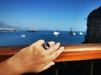 Northern Lights - Mood Ring - 15 mm - Sterling Silver 925 - AAA Crystal Quartz