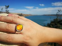 World of Mystery - Mood Ring - 15 mm - Sterling Silver 925 (pure or gold plated) - AAA Crystal Quartz