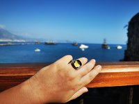 Northern Lights - Mood Ring - 15 mm - Sterling Silver 925 - AAA Crystal Quartz