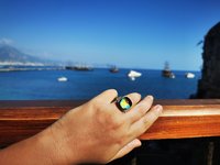 Northern Lights - Mood Ring - 15 mm - Sterling Silver 925 - AAA Crystal Quartz