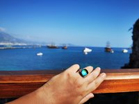 Northern Lights - Mood Ring - 15 mm - Sterling Silver 925 - AAA Crystal Quartz