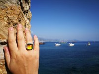 Northern Lights - Mood Ring - 15 mm - Sterling Silver 925 - AAA Crystal Quartz