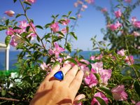 Sovereign of Lightning - Mood Ring - 20 mm - Sterling Silver 925 - AAA Crystal Quartz