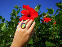 Silver Ring of Wishes - Mood Ring - 25x18 mm - Sterling Silver 925
