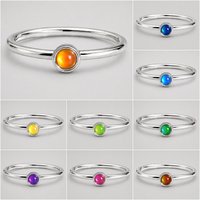 Little Angel - Mood Ring - 3 mm - AAA Crystal Quartz - Stainless Steel - High Quality
