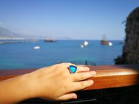 Sovereign of Lightning - Mood Ring - 20 mm - Gold Plated Sterling Silver 925 - AAA Crystal Quartz