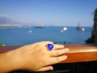 Sovereign of Lightning - Mood Ring - 20 mm - Gold Plated Sterling Silver 925 - AAA Crystal Quartz