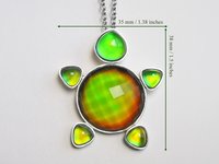 Divine Turtle - Mood Pendant - Sterling Silver 925 - AAA Crystal Quartz