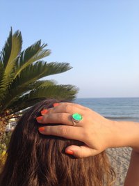 Silver Blossom of Light - Mood Ring - Adjustable - 18x13 mm - Sterling Silver 925