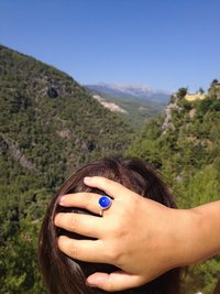 Silver Star of Romance - Mood Ring - 12 mm - Sterling Silver 925
