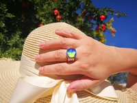 World of Mystery - Mood Ring - 15 mm - Sterling Silver 925 (pure or gold plated) - AAA Crystal Quartz