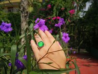 Northern Lights - Mood Ring - 15 mm - Sterling Silver 925 - AAA Crystal Quartz