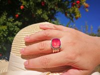 World of Mystery - Mood Ring - 15 mm - Sterling Silver 925 (pure or gold plated) - AAA Crystal Quartz