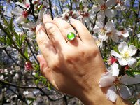 Chalice of Life - Mood Ring - 10 mm - Sterling Silver 925 (pure or gold plated) - AAA Crystal Quartz faceted