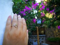 Blush of Attraction - Mood Ring - 6 mm - Sterling Silver 925 - AAA Crystal Quartz