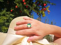 World of Mystery - Mood Ring - 15 mm - Sterling Silver 925 (pure or gold plated) - AAA Crystal Quartz