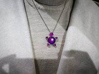 Divine Turtle - Mood Pendant - Sterling Silver 925 - AAA Crystal Quartz
