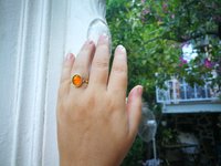 Essence of Enchantment - Mood Ring - 11x9 mm - 24k Gold Plated Sterling Silver 925 - AAA Topaz