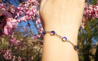 Venus of the Seven Skies - Mood Bracelet - 6 mm - Stainless Steel - AAA Crystal Quartz faceted