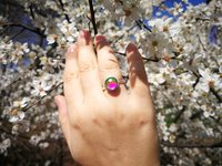 Chalice of Life - Mood Ring - 10 mm - Sterling Silver 925 (pure or gold plated) - AAA Crystal Quartz faceted