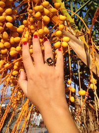 Secret Princess of the Flower Kingdom - Mood Ring - Adjustable - 6 mm - Brass