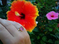 Essence of Enchantment - Mood Ring - 11x9 mm - 24k Gold Plated Sterling Silver 925 - AAA Topaz