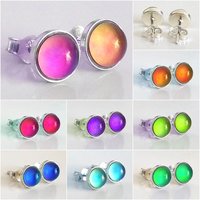 Fairies of the Light - Mood Stud Earrings - 6 mm - Sterling Silver 925