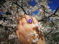 Princess of the Crystal Seas - Mood Ring - 14x10 mm - Sterling Silver 925 (pure or gold plated) - AAA Crystal Quartz
