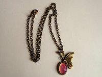 Butterflies of Happiness - Mood Necklace - 14x10 mm - Brass