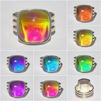 Northern Lights - Mood Ring - 15 mm - Sterling Silver 925 - AAA Crystal Quartz