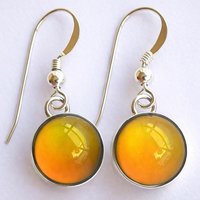 Silver Winged Nobility - Mood Earrings - 12 mm - Sterling Silver 925