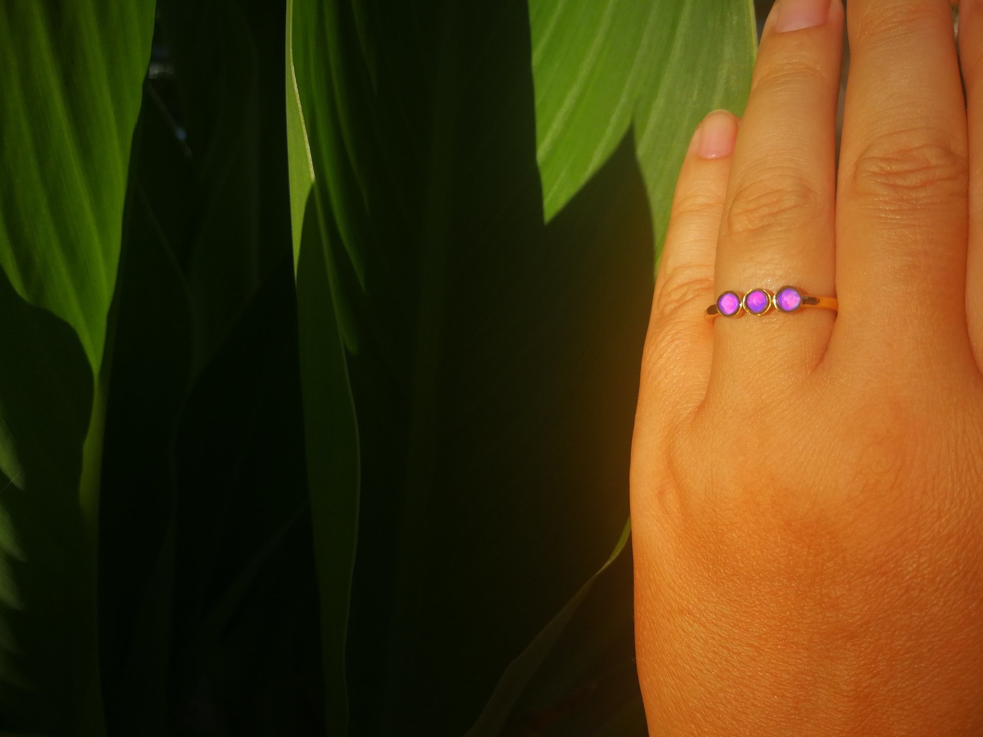 Three Wishes - Mood Ring - 4 mm - 24k Gold Plated Sterling Silver 925 - AAA Crystal Quartz